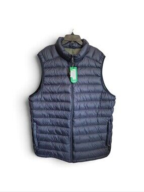 Solaris Men's XLT NWT $115 Navy Down Puffer Jacket Zip Closure Pockets